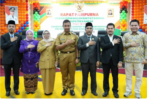 Dipimpin Ahmad Taridi, DPRD Kampar Gelar Paripurna Penyampaian Visi Bupati