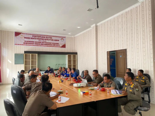 Satpol PP Kampar Gelar Rapat Persiapan HUT Ke-76 dan Satlinmas 64