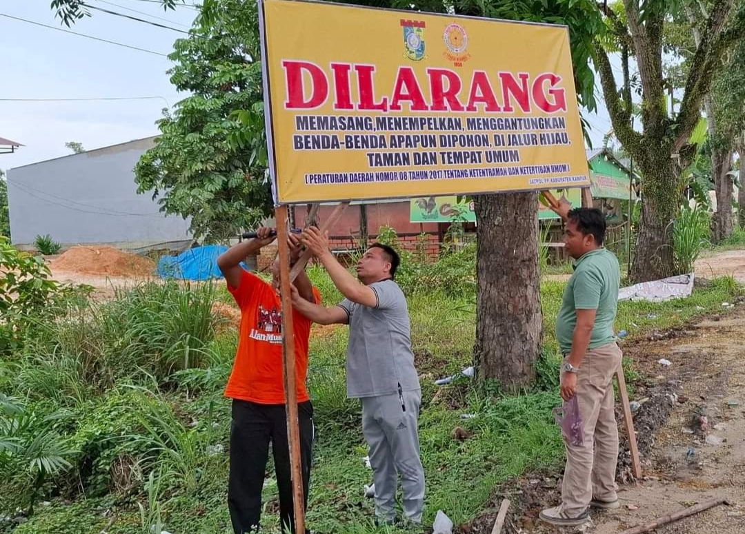 Satpol PP Imbau Pelaku Usaha Tidak Pasang Reklame di Sembarang Tempat