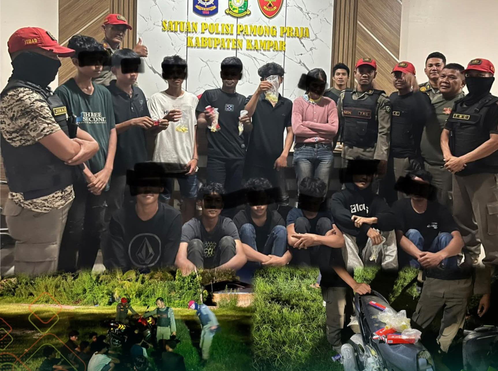 Sebanyak 12 Remaja Diamankan saat Pesta Lem di Taman Kota